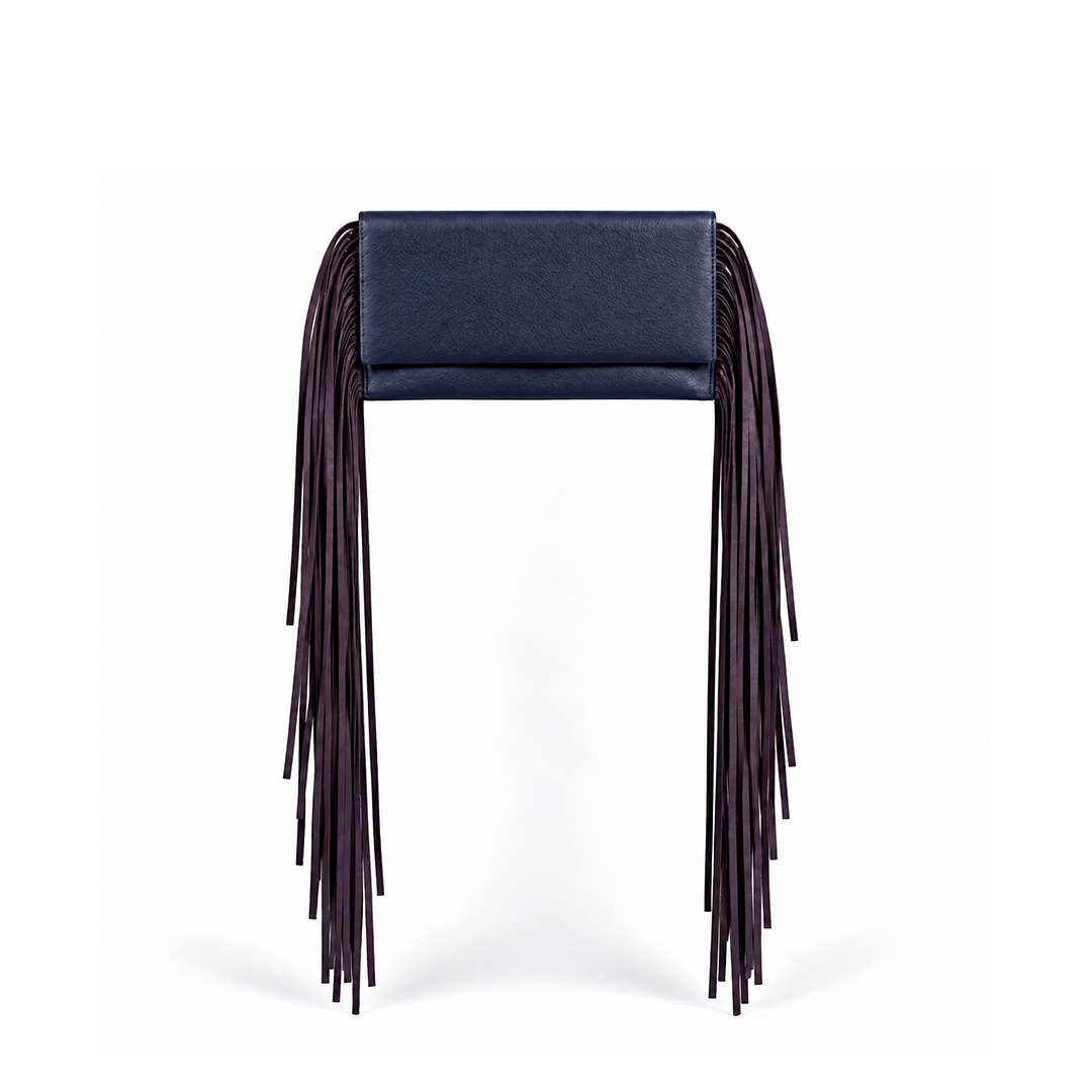 The Fringe Bag - Navy & Purple